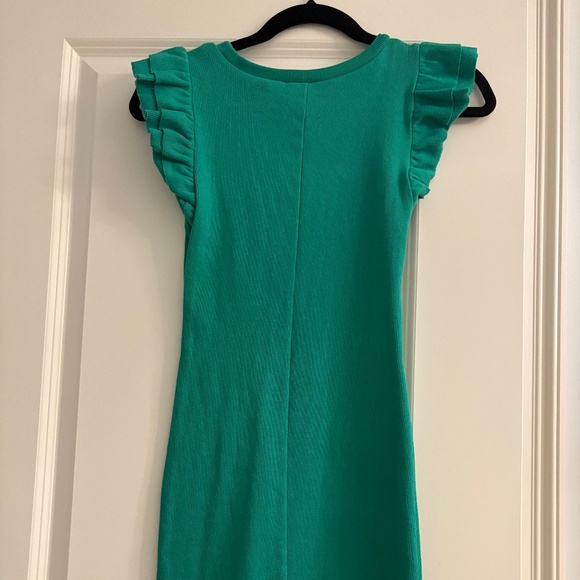 Zara Ruffled Ribbed Kelly Green - Picture 4 of 5